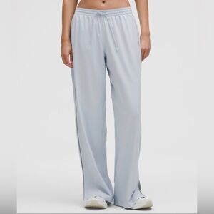 Lululemon court rival wide leg track pant - starch blue/solar gray
